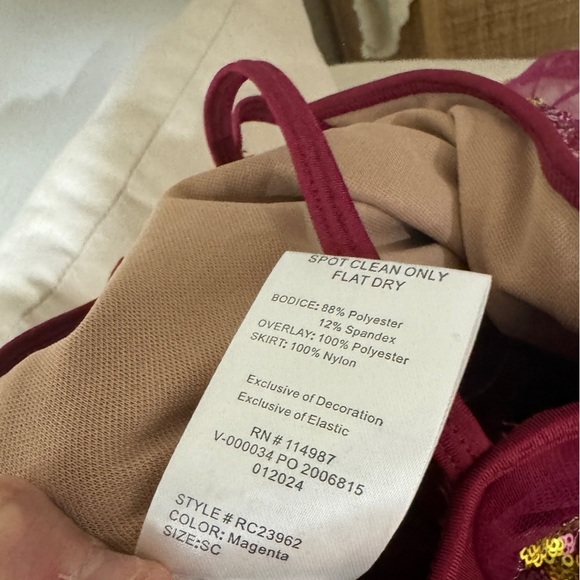 Revolution Fairy Maroon Ballet Dance Costume Sequined burgundy toddler tutu - Picture 8 of 10